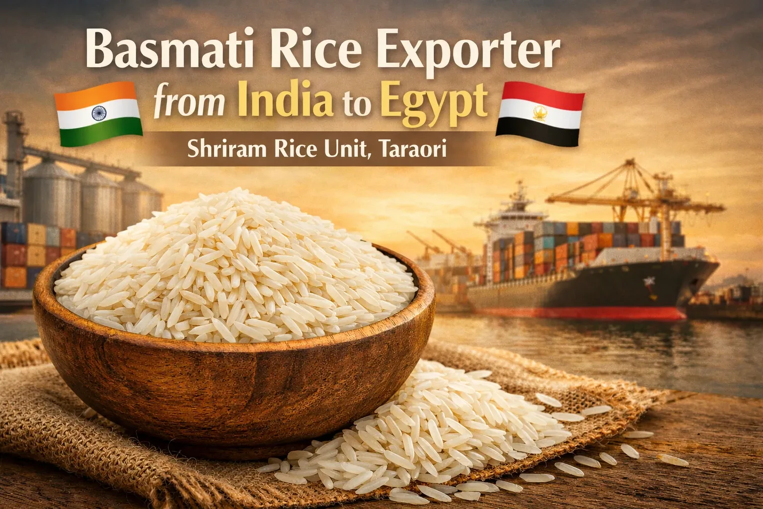 Basmati Rice Exporter from India to Egypt – Shriram Rice Unit, Taraori
